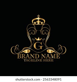 creative  initial  latter g logo design with modern business vector template.  creative isolated g monogram logo design with new latter logo golden color and black background . design of elements 