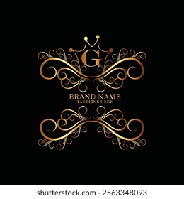 creative  initial  latter g logo design with modern business vector template.  creative isolated g monogram logo design with new latter logo golden color and black background . design of elements 