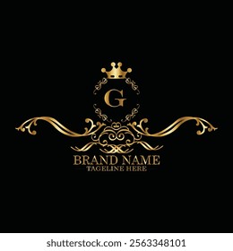 creative  initial  latter g logo design with modern business vector template.  creative isolated g monogram logo design with new latter logo golden color and black background . design of elements 