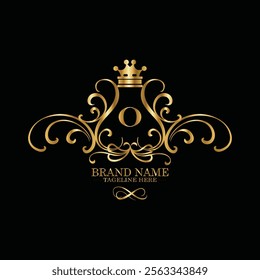 creative  initial  latter o logo design with modern business vector template.  creative isolated o monogram logo design with new latter logo golden color and black background . design of elements 