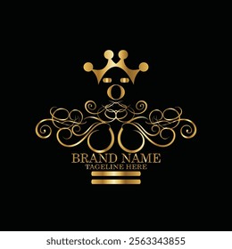 creative  initial  latter o logo design with modern business vector template.  creative isolated o monogram logo design with new latter logo golden color and black background . design of elements 