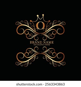 creative  initial  latter o logo design with modern business vector template.  creative isolated o monogram logo design with new latter logo golden color and black background . design of elements 