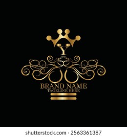 creative  initial  latter y logo design with modern business vector template.  creative isolated y monogram logo design with new latter logo golden color and black background . design of elements 