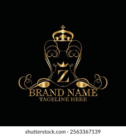 creative  initial  latter z logo design with modern business vector template.  creative isolated z monogram logo design with new latter logo golden color and black background . design of elements 