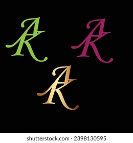 Creative Initial letter  AK logo design with modern business vector template. Creative isolated  AK monogram logo design