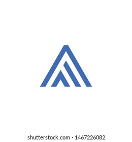 Creative Initial letter AM/MA abstract Vector logo for company identity. lowercase a and m vector logo. am initial design template. Vector illustration. Triangle sign.