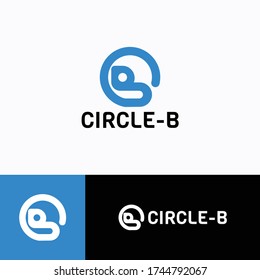 Creative initial letter b circle logo template