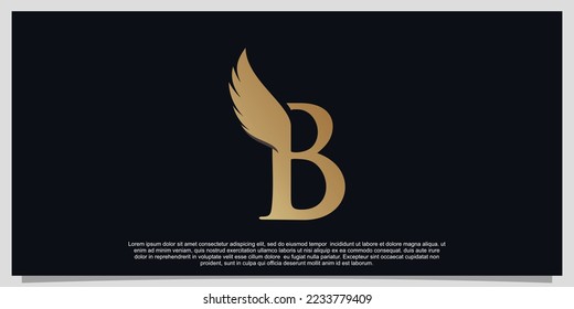 Creative initial letter B logo design with simple concept Premium Vector Part 1