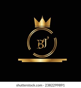 Creative Initial letter BJ logo design with modern business vector template. Creative isolated BJ monogram logo design
