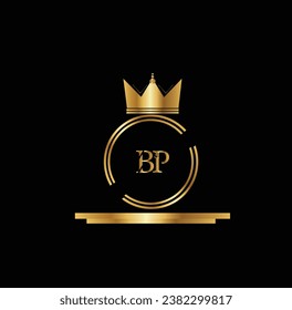  Creative Initial letter BP logo design with modern business vector template. Creative isolated BP monogram logo design