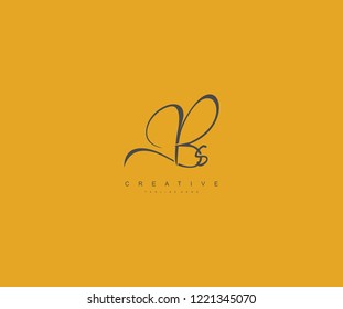 Creative Initial Letter Bs Logo Manual Elegant Minimalist Signature Logo