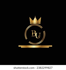 Creative Initial letter BU logo design with modern business vector template. Creative isolated BU monogram logo design
