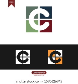 Creative initial letter c logo vector design