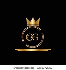Creative Initial letter CG logo design with modern business vector template. Creative isolated CG monogram logo design
