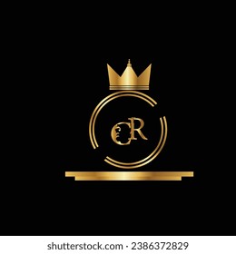 Creative Initial letter CR logo design with modern business vector template. Creative isolated CR monogram logo design