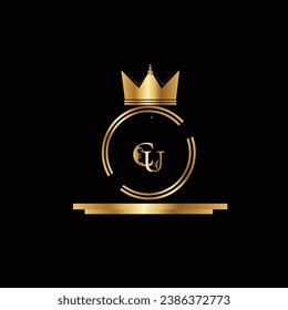 Creative Initial letter CU logo design with modern business vector template. Creative isolated CU monogram logo design
