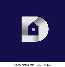 ilustración del vector de la letra inicial creativa de la casa