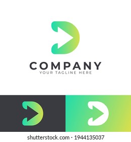 Letra creativa inicial con flecha con logotipo A. Forma amarilla y verde con flecha de espacio negativa dentro. Usable para logotipos de empresas y marcas. Elemento de plantilla Ideas de diseño de logotipo de vectores planos. Vector Eps10