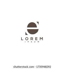 Creative initial letter E logo icon design template elements