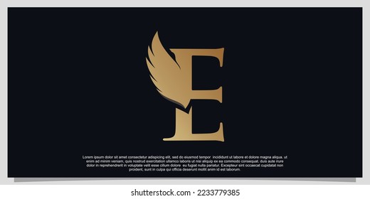 Creative initial letter E logo design with simple concept Premium Vector Part 1