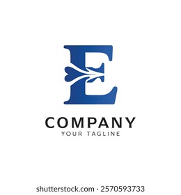 Creative Initial Letter E Logo Design Vector