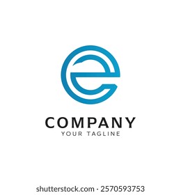 Creative Initial Letter E Logo Design Vector