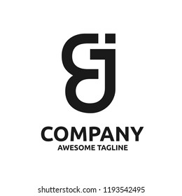 creative initial Letter ej Logo Design Vector 