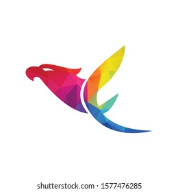 Creative initial letter F with eagle bird logo template vector illustration.	
