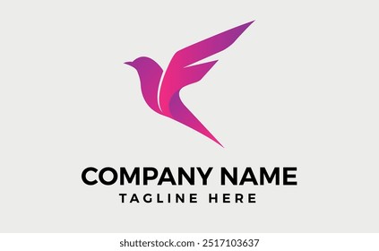 Creative initial letter F with Humming bird logo template editable vector illustration. 