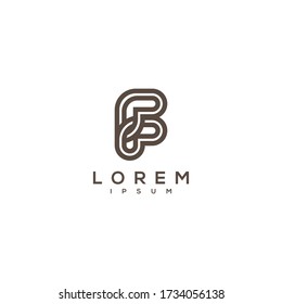 Letra inicial creativa elementos de plantilla de diseño de iconos del logotipo F