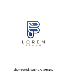 Creative initial letter F logo icon design template elements
