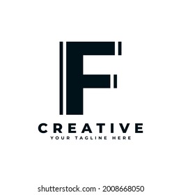 Creative Initial Letter F Logo Design. Usable for Business and Branding Logos. Flat Vector Logo Design Ideas Template Element.