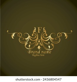 Diseño de la carta inicial creativa del logotipo con plantilla moderna del vector del negocio. Diseño creativo aislado del logotipo del monograma