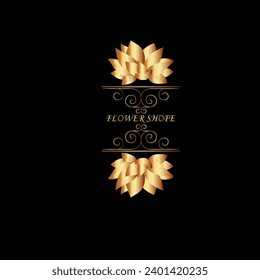 Creative Initial letter flower shop logo design with modern business vector template. Creative isolated flower shop monogram logo design