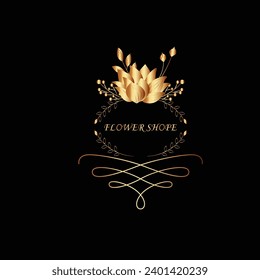 Creativo Diseño del logotipo de la florería de la carta inicial con plantilla moderna de vector de negocio. Diseño del logo de la tienda de flores aislada creativa monograma