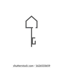 creative Initial letter G logo template door key and house design, icon design - vector