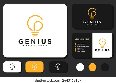 creative initial letter G logo with lights concept, logo reference for your business.