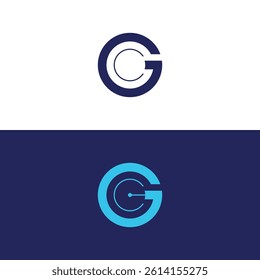 Creative initial letter GC CG logo icon design template elements. GC letter logo design icon.