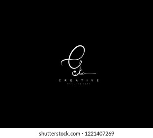 Creative Initial Letter Gc Logo Manual Elegant Minimalist Signature Logotype