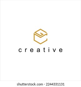 kreativer Anfangsbuchstabe GC Logo-Design-Vektorgrafik