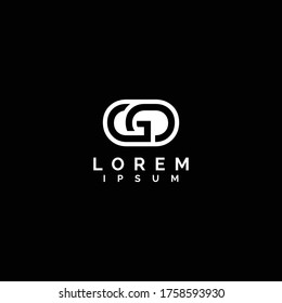 Creative initial letter GO OG logo icon design template elements 