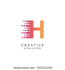 creative initial letter h logo design vector element gradation concept