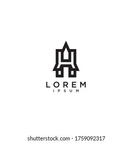 Creative Anfangsbuchstaben HA AH Logo Symbol-Design-Vorlagenelemente