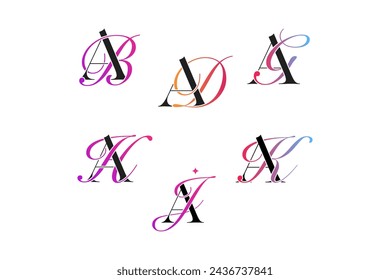 creative Initial letter handwriting and signature logo for any company or business