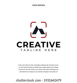 Creative Initial letter A icon logo design vector illustration. innitial letter A logo design color editable