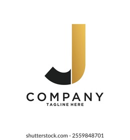 Creative initial letter J logo design icon