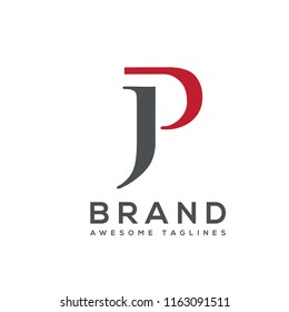 Creative Initial Letter J And P Logo Vector Concept