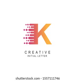 creative initial letter k logo design vector element gradation concept
