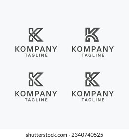 creative initial letter K logo design inspirations