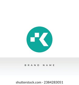 Creative initial letter K logo icon design template elements.